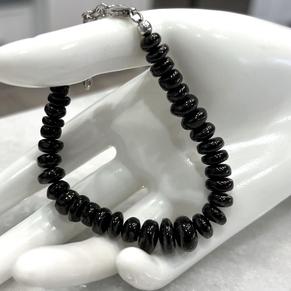Elite Shungite Sterling Silver Disc Bracelet